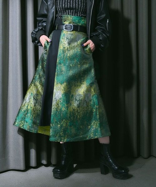 HARE（ハレ）の「ラメアートジャガードキリカエスカート(HARE