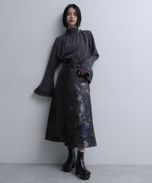 HARE（ハレ）の「ラメアートジャガードキリカエスカート(HARE