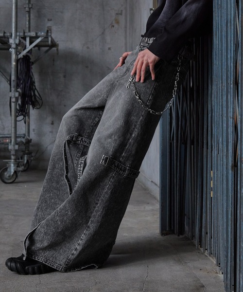 Spielio】Eyelet belted denim / アイレットベルテッドデニム（デニム