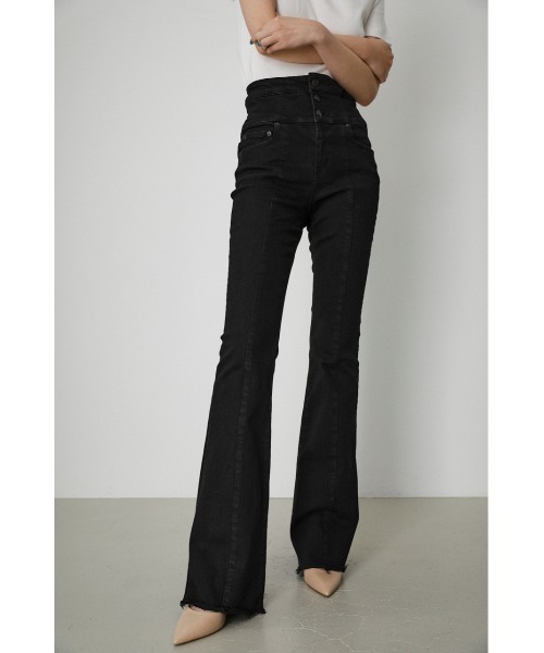 HIGH WAIST BUTTON DENIM FLARE/ハイウエストボタンデニムフレア