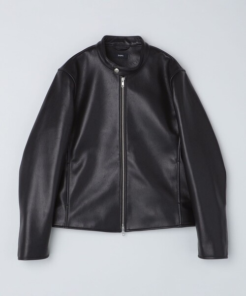 SHIPS: ラムレザー シングル ライダース ジャケット（ライダース