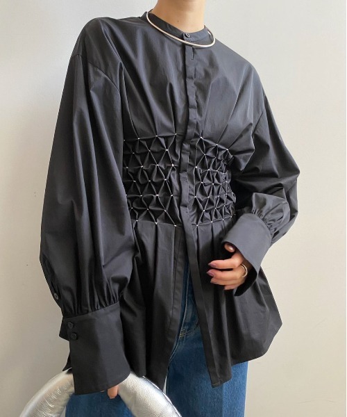 Ameri（アメリ）の「BLOOM SHIRRING SHIRT（シャツ/ブラウス）」 - WEAR