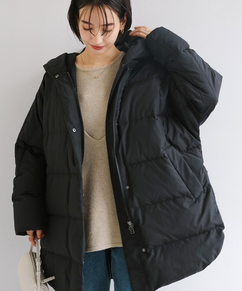 ドルマンサイドジップダウンジャケット（ダウンジャケット/コート