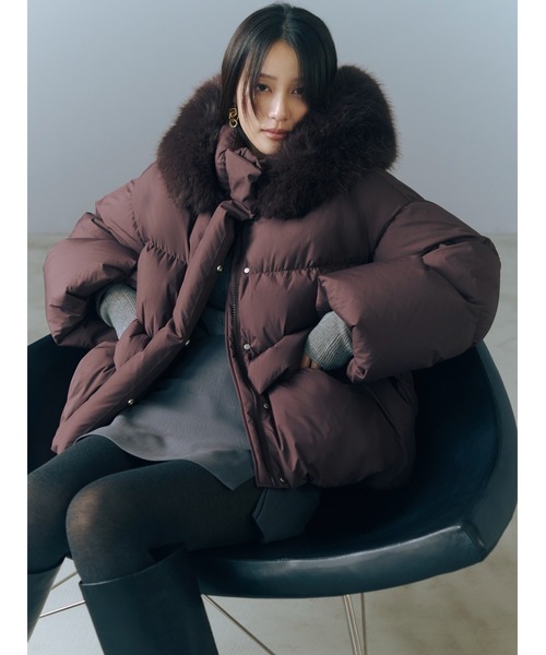 FRAY I.D（フレイアイディー）の「フードファーショートダウンコート