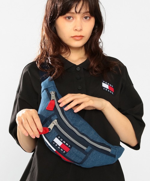 tommy jeans（トミー ジーンズ）の「ロゴデニムウエストバッグ（ボディ