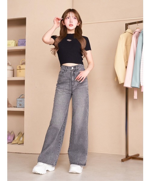 Darich（ダーリッチ）の「ブリーチワイドデニムパンツ（デニムパンツ