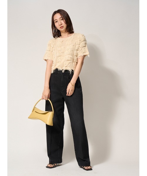 FRAY I.D（フレイアイディー）の「ハイウエストストレートデニムパンツ