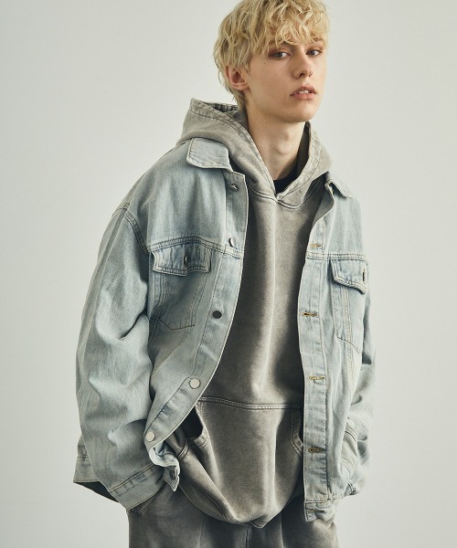 セール】オーバーサイズリラックスフィットデニムジャケット（デニム