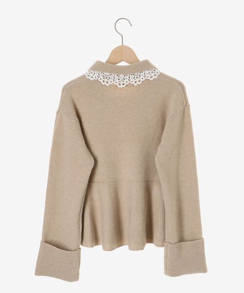セール】レースカラーペプラムニット（ニット/セーター）｜cle blatt