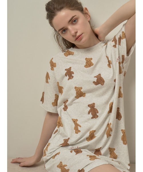 gelato pique（ジェラートピケ）の「ベア柄ワンピース（ルーム