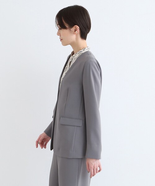 INDIVI（インディヴィ）の「◇【こなれSETUP/洗える】ノーカラー