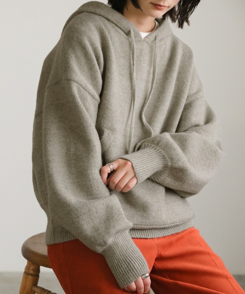 ニットフーディープルオーバー（ニット/セーター）｜select MOCA
