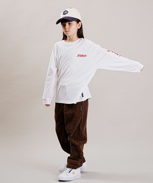 DC/ディーシー 23 KD SKULL LS23 キッズ スカル ロングスリーブ ロンT