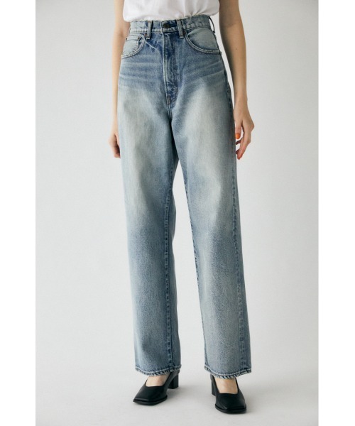 MOUSSY（マウジー）の「HW DAMAGE LOOSE STRAIGHT（デニムパンツ