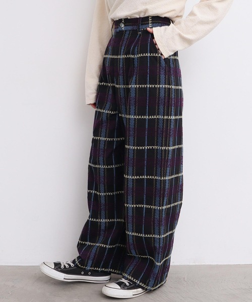 l'atelier du savon（アトリエドサボン）の「○くるくるチェック刺繍