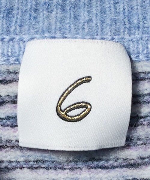 6（ロク）の「＜6(ROKU)＞アルパカウールナイロン ポロニット（ニット