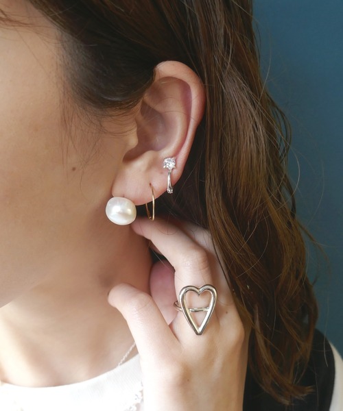 2Pset 大粒バロックパールピアス（ピアス（両耳用））｜e.m.（イーエム