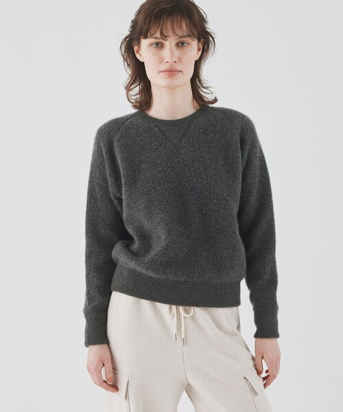 セール】ベビーカシミヤパイル クルーネックプルオーバー（ニット