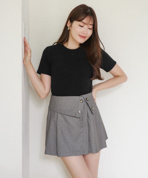 Trois Logo Ribbed Tee（Tシャツ/カットソー）｜Her lip to（ハー