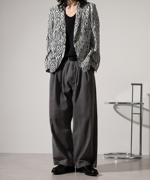 Zebra print tailored jacket / ゼブラ柄テーラードジャケット unisex