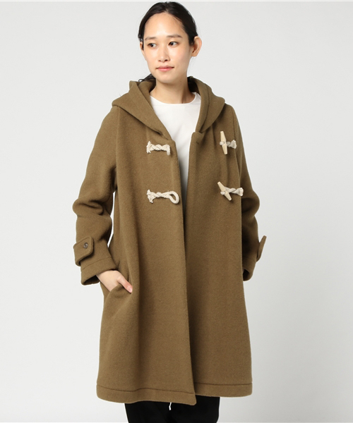 mizuiroind（ミズイロインド）の「Aラインダッフルコート（ダッフル