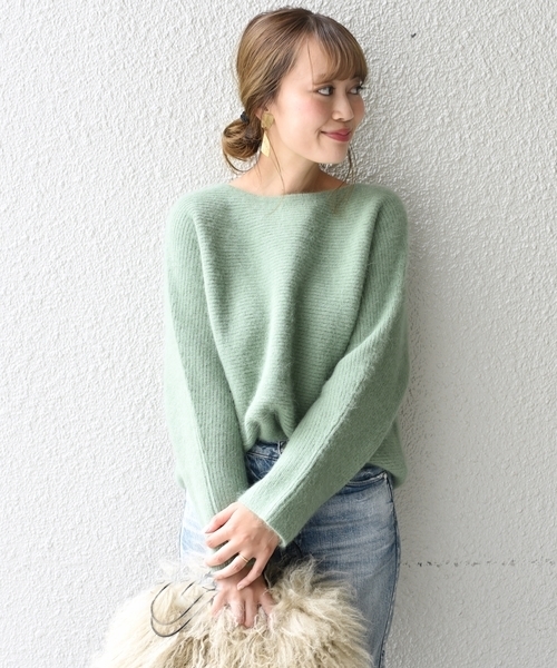 SHIPS（シップス）の「HAMILTONアンゴラボートネックプルオーバー