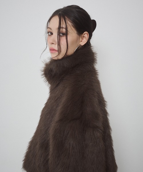 セール】フェイクファー ショートジャケット（その他アウター）｜ENVYM