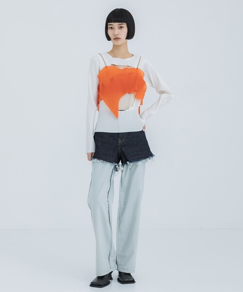 kotohayokozawa/コトハヨコザワ】シアーショートキャミソール