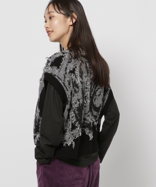 niko and（ニコアンド）の「ジャガードボタンベスト（ベスト）」 - WEAR