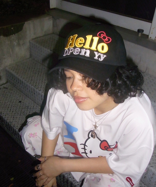セール】【OPEN YY×Hello Kitty】YY HELLO BALL CAP：キャップ
