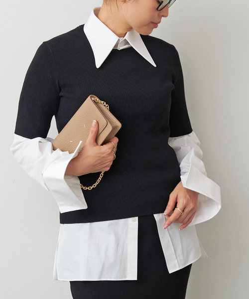 DINER B RIB クルーネックプルオーバー（ニット/セーター）｜Deuxieme