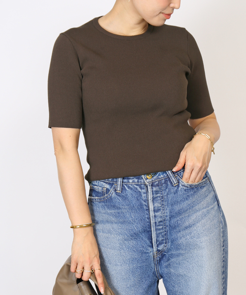 DINER B RIB クルーネックプルオーバー（ニット/セーター）｜Deuxieme