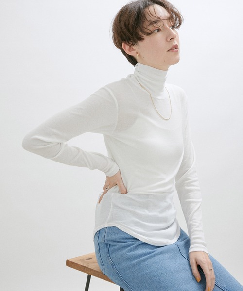 Smile Cotton】ハイネックプルオーバー（Tシャツ/カットソー）｜SALON