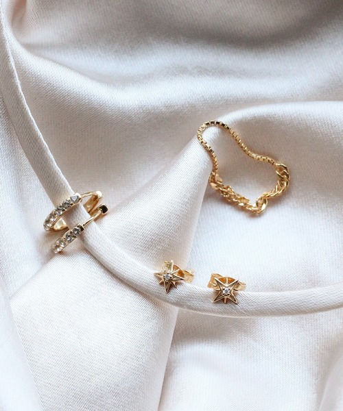 WEB限定】K18vermeil ダイヤモンドスターピアス（ピアス（両耳用