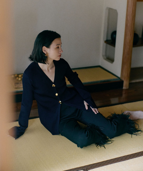 ELENI/エルニ フロウゴールドボタンニット（カーディガン/ボレロ