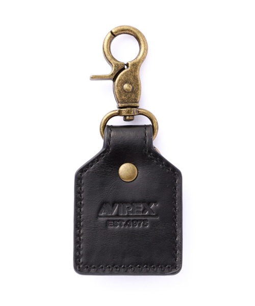 AVIREX KEY HOLDER 'EMBOSSED LEATHER' / アヴィレックス キーホルダー