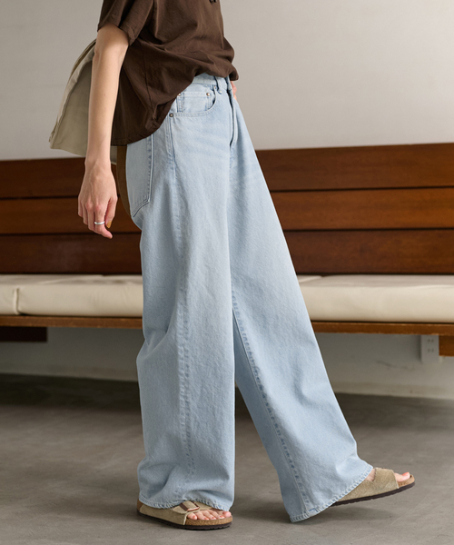 FRAMeWORK（フレームワーク）の「ルーズストレートデニムパンツ
