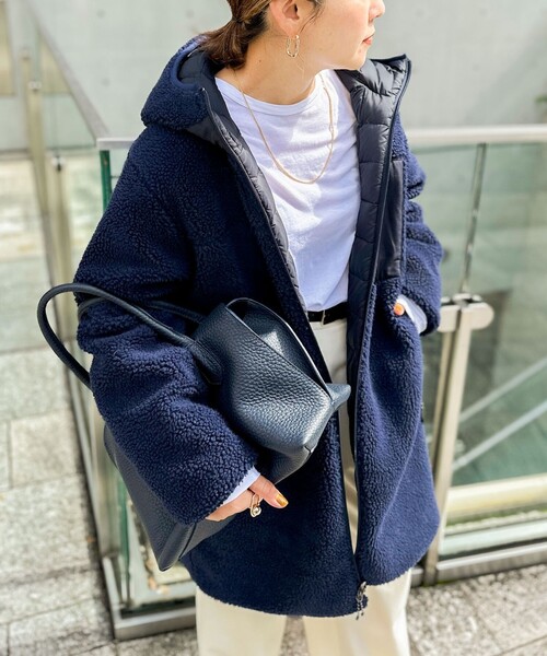 セール】◇【WEB限定】【TAION/タイオン】別注ボア×ダウンフードコート