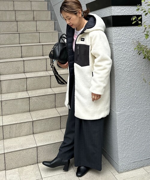 セール】◇【WEB限定】【TAION/タイオン】別注ボア×ダウンフードコート