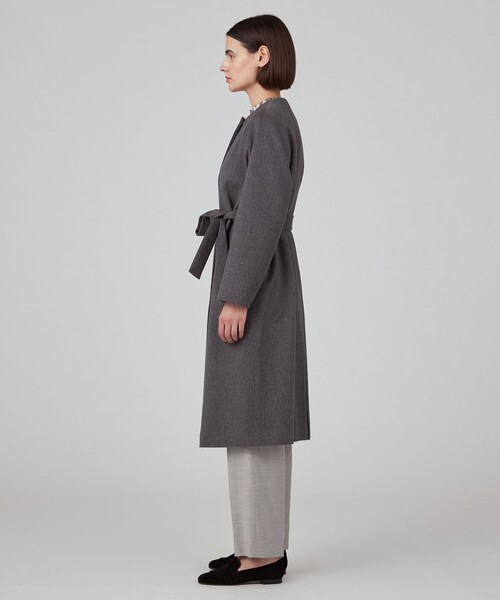 ピュアカシミヤ ノーカラーコート（ノーカラーコート）｜TOMORROWLAND