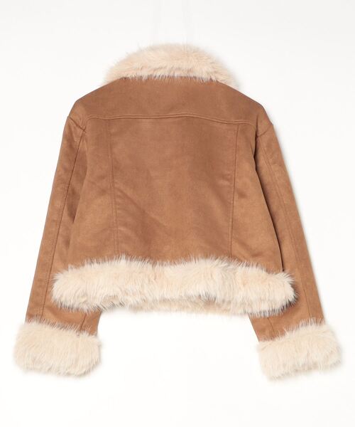 Y2K ファー フェイクムートン ジャケット（ムートンコート）｜gossip