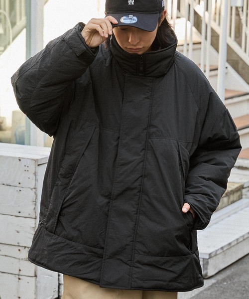 ビッグシルエット撥水ナイロンミリタリーモンスター中綿ブルゾン MONO