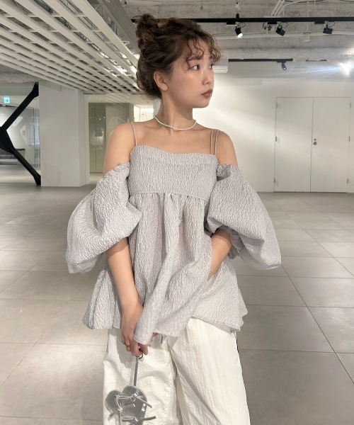 LILY BROWN（リリーブラウン）の「3wayジャガードペプラムビスチェ