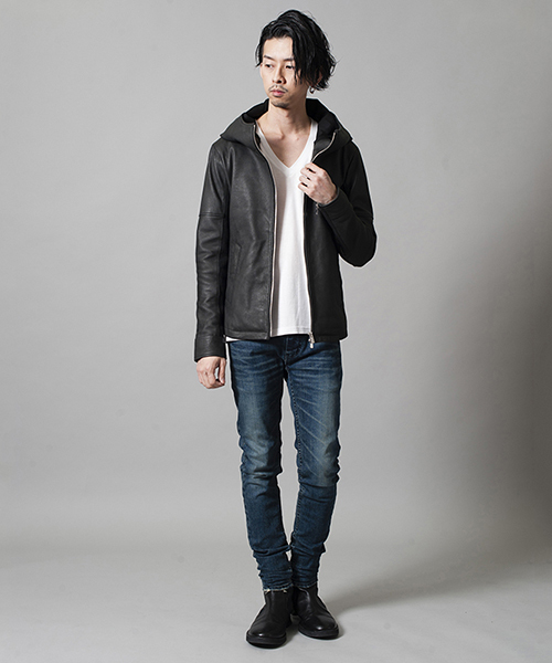 NO ID.（ノーアイディ）の「mj5378-ラムバフィングフーデッドBLZ