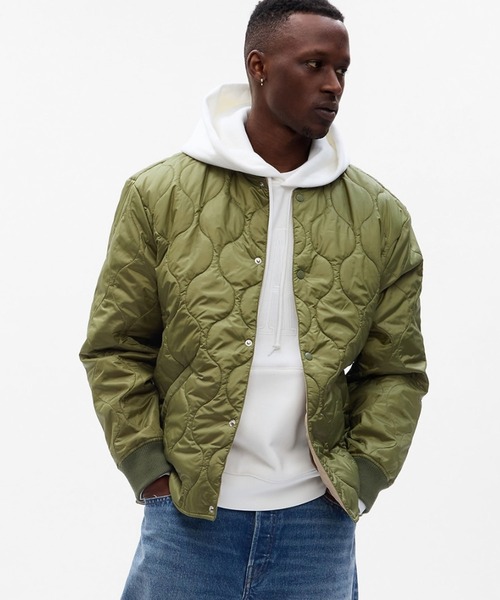 GAP（ギャップ）の「キルティング ボンバージャケット（ブルゾン