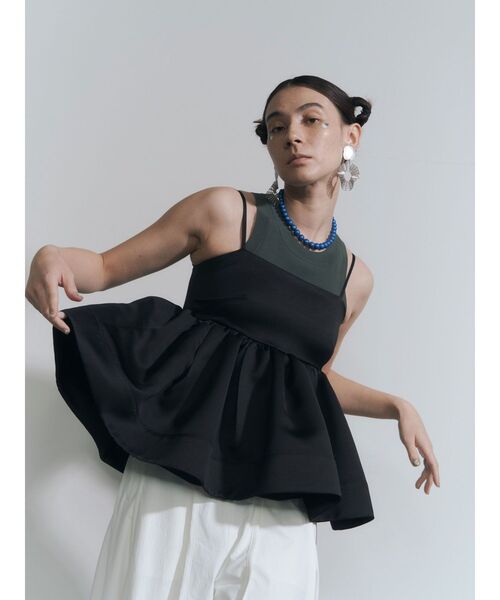 UN3D.（アンスリード）の「サテンギャザーキャミソール（キャミソール