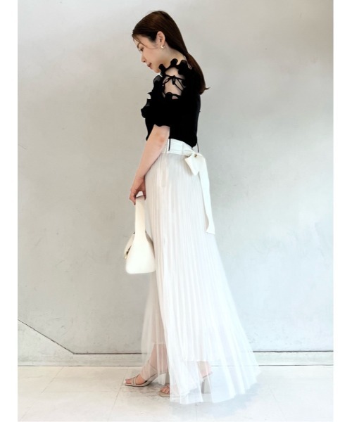 SNIDEL（スナイデル）の「チュールプリーツスカート（スカート）」 - WEAR