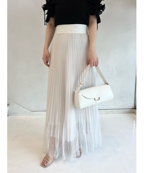 SNIDEL（スナイデル）の「チュールプリーツスカート（スカート）」 - WEAR