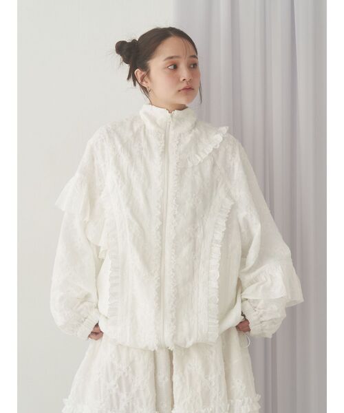 merry jenny（メリージェニー）の「flower frill laceブルゾン