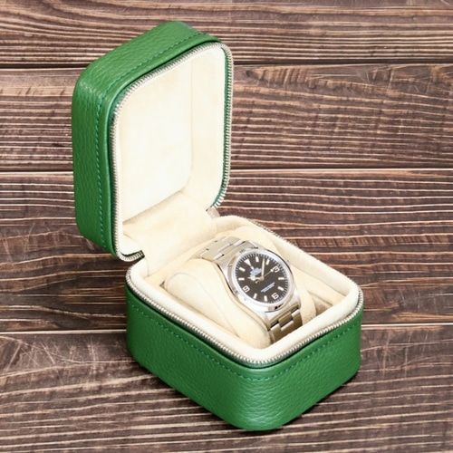 D.D.Leather Watch Box 1本用 グリーン 腕時計 ケース その他ケース